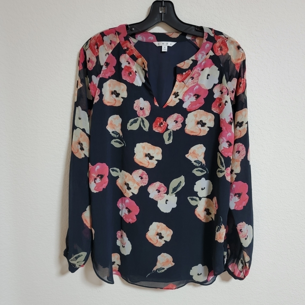 CAbi Style 971 Floral Poppy Blouse